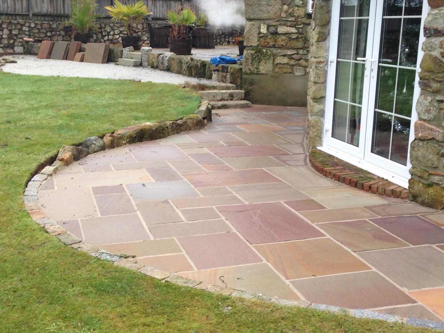 Curved Sandstone Patio