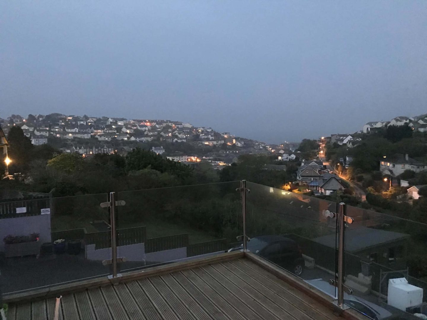 Rooftop Deck with Evening View