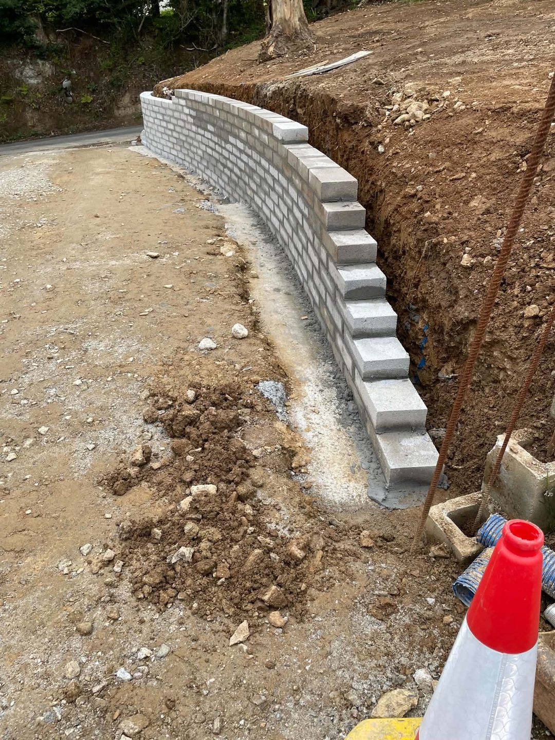 Stepped Block Retaining Wall